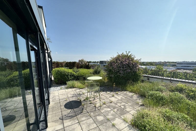Dachterrasse … Viel Glas … Verkehrsgünstig gelegen